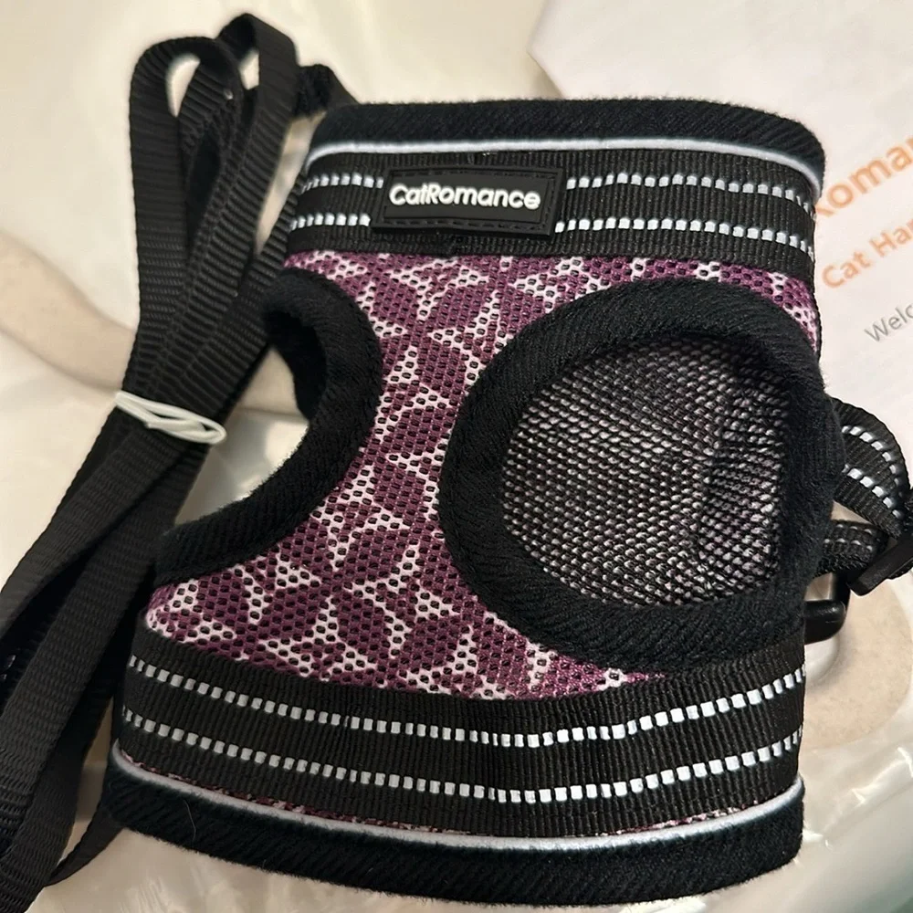 Purple cat harness NWT